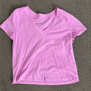 Pink V-Neck T-Shirt